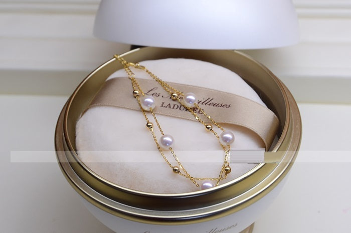 18k Gold - Pearl Adjustable Bracelet