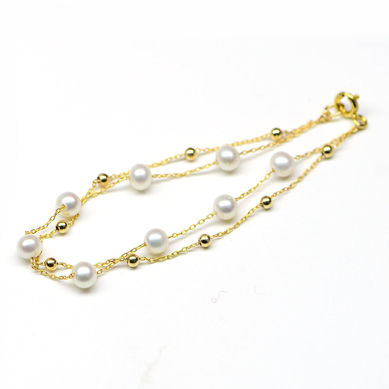 18k Gold - Pearl Adjustable Bracelet